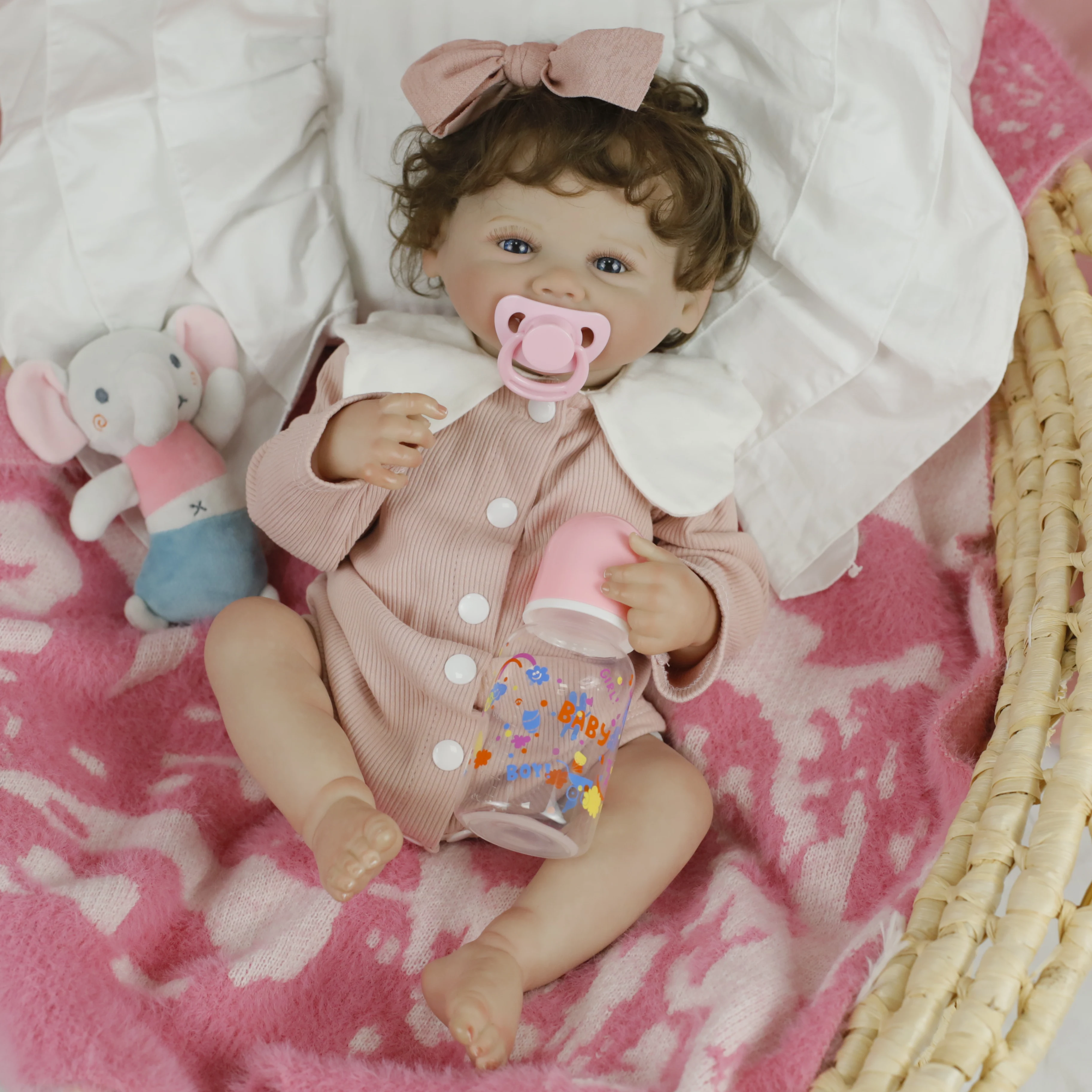 19 inch al klaar herboren pop meisje levensechte 3D huid zichtbare aderen geschilderde huid hoge kwaliteit kunstcollectie pop speelgoed geschenken