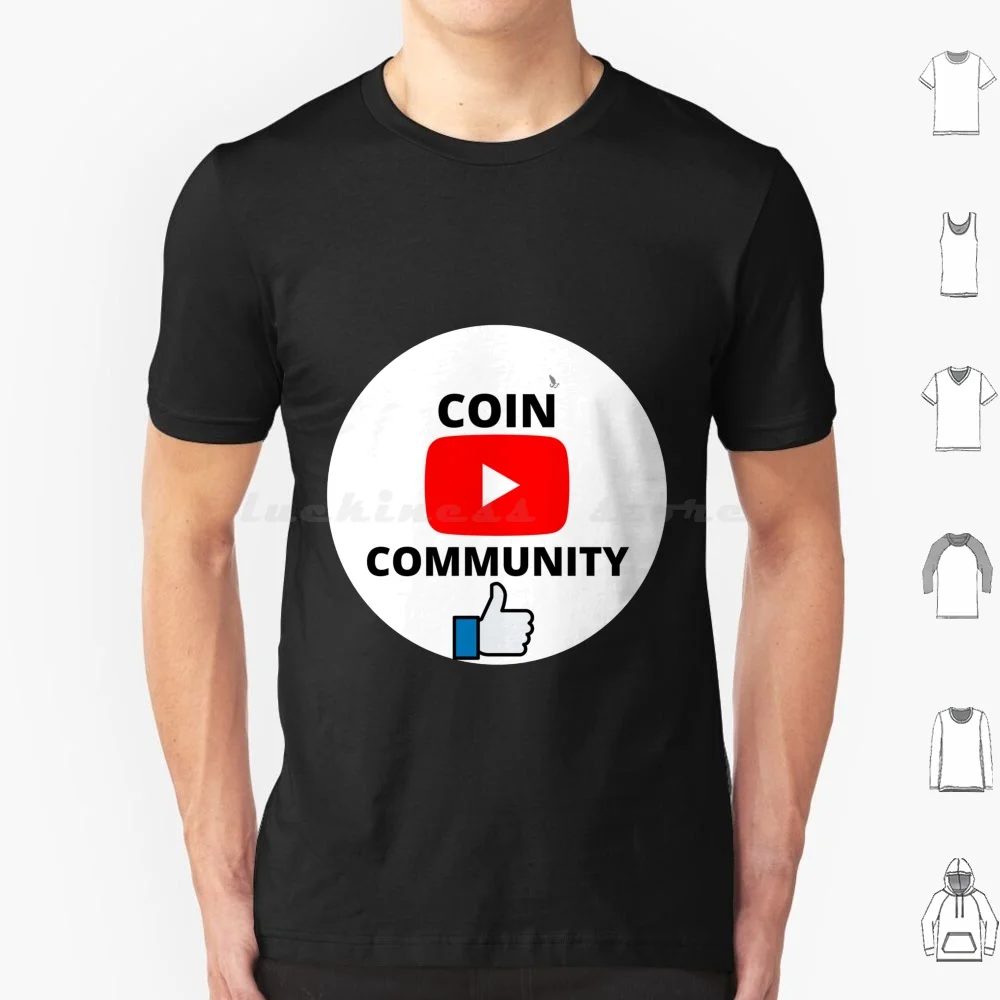 Youtube Coin Community T Shirt Big Size 100% Cotton Highhocreations High Ho Silver Youtube Subs Subscribers Subscriber Follow