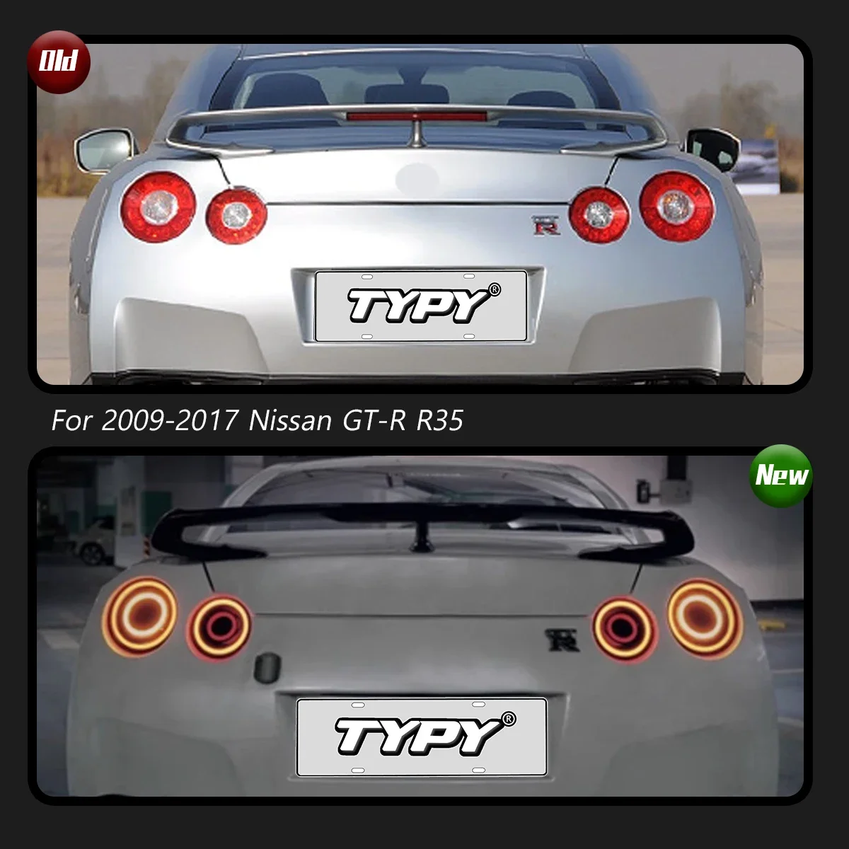 

TYPY Car Tail Lights For Nissan GT-R R35 2009-2017 LED Car Tail Lamps Daytime Running Lights Dynamic Turn Signals