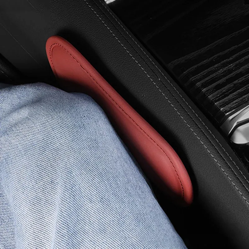 Elastic Memory Foam Knee Pad and Armrest Cushion for Cars, Universal Leather Leg Cushion with Thigh Support