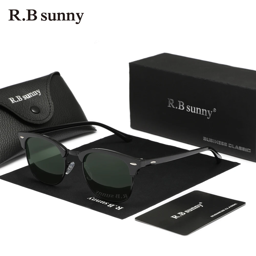 RBsunny Mode HD Round Sunglasses Black 9