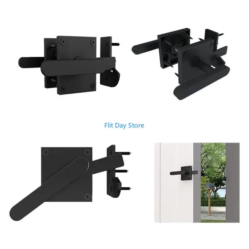 F92C Double Side Gate Latches Heavy Duty Swinging Door Latches Practical Fence Lock