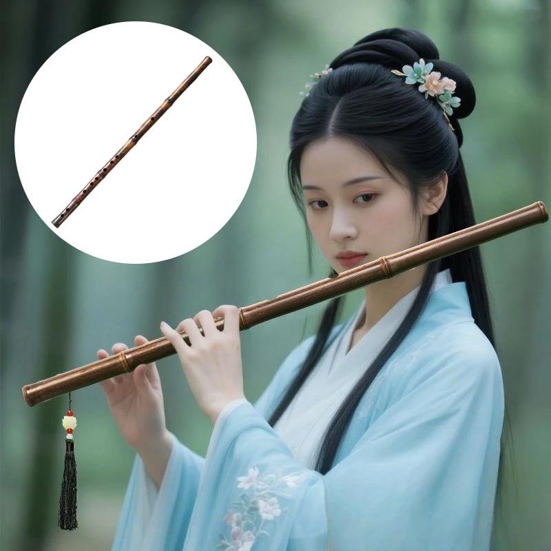 

Purple Bamboo Flute Professional Performance Flutes Beginners Adults Playing Fife Traditional Ethnic Musical Transverse Flute