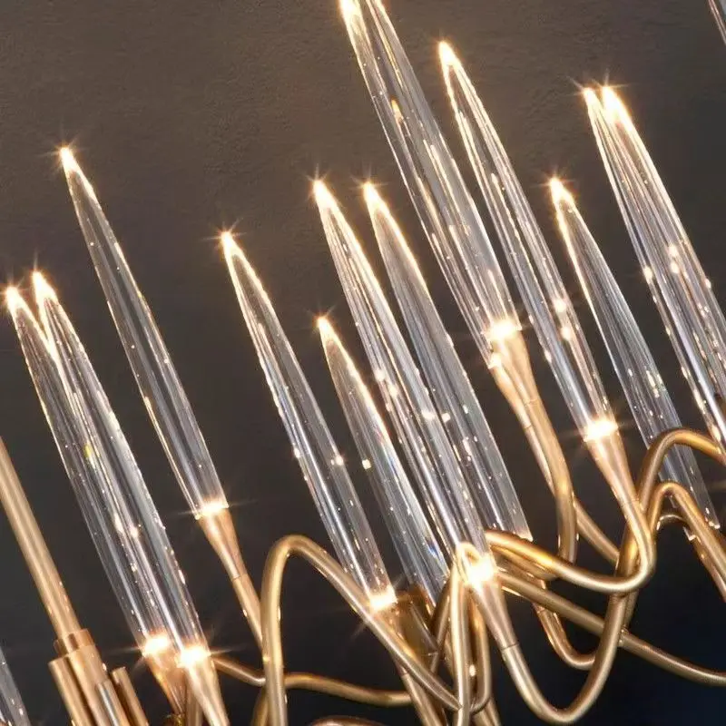Modern Luxury Light LED Crystal Chandelier Tree Branch Wedding Decoration Pendant Lamps For Dining Room Bedroom Bar Hanging Lamp