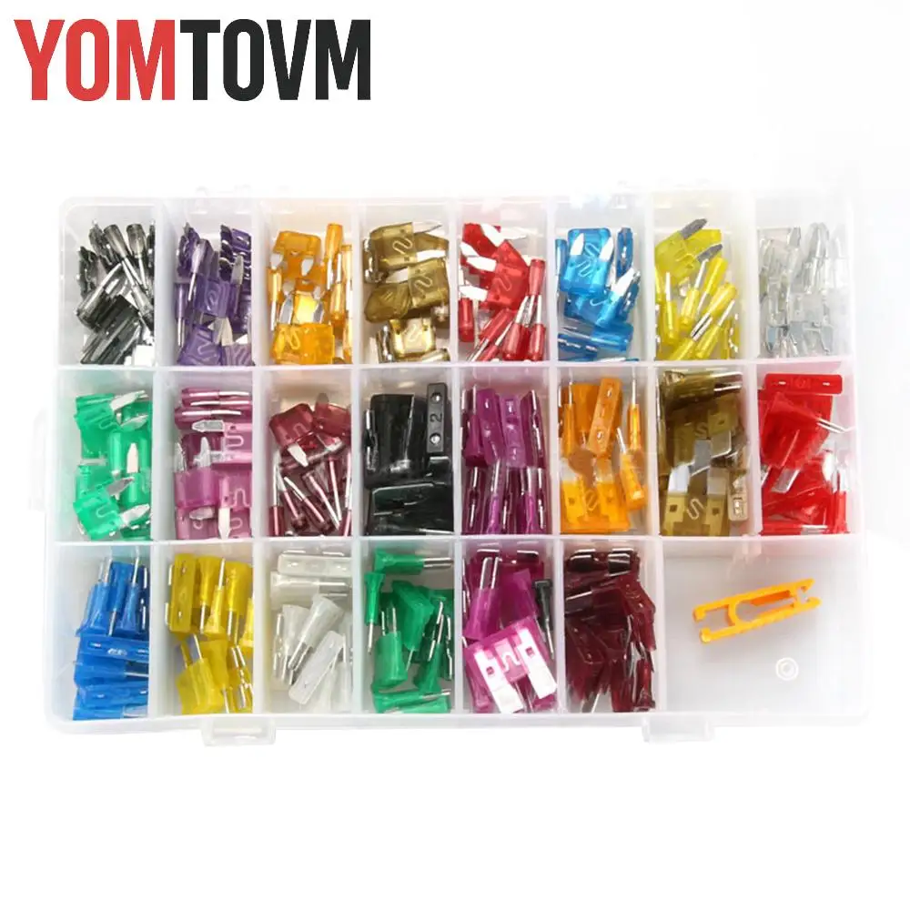 

242Pcs Auto Car 2-40A Mixed Medium Small Blade Fuses Assortment Kit with Puller Car Accessories
