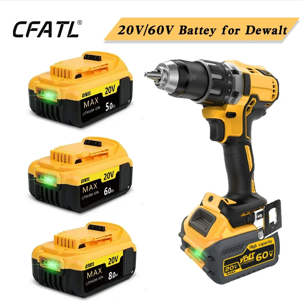 

DCB205 60V/20V Replacement Li-ion Battery for DeWalt Screwdriver 18V 20V Battery DCB184 DCB200 DCB182 DCB180 Power Tool Battery