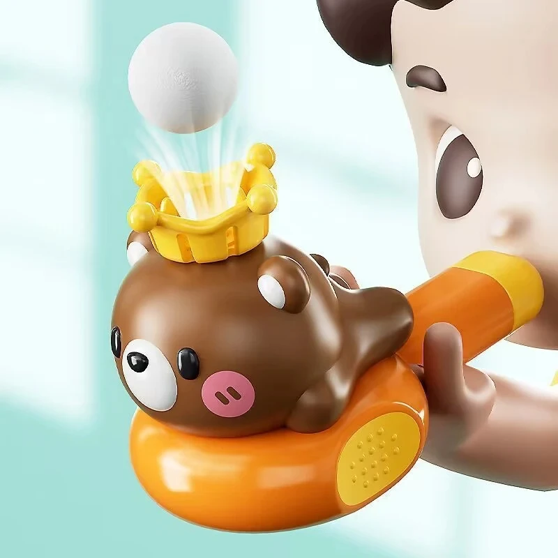 2 in 1 Cartoon Trompete bläst Ball Spielzeug für Kinder Kinder pfeifen bläst Musik schwimmende Blasrohr bälle Lernspiele Spielzeug