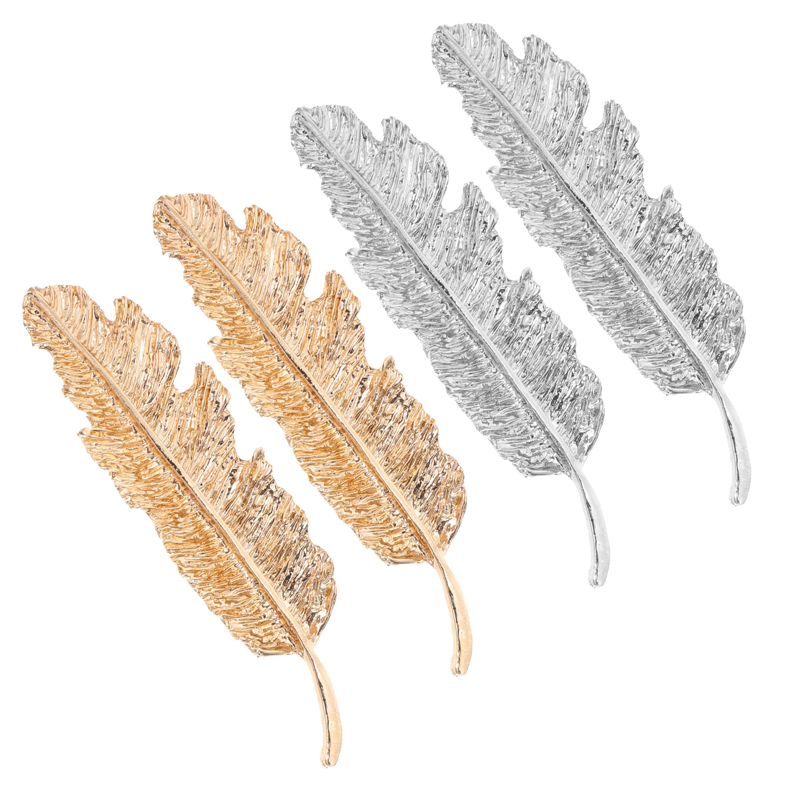 

4pcs Metal Clips Stylish Headdress Durable Quality Creative Design Unique Structure For Curly Straight Hair Hair Accessories