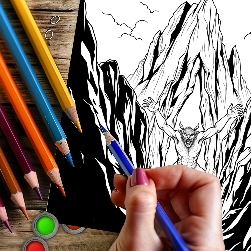 Livre de coloriage de créatures mythiques originales, 28 pages, pour adultes |   Livre de coloriage, fournitures de dessin pour Noël, Thanksgiving