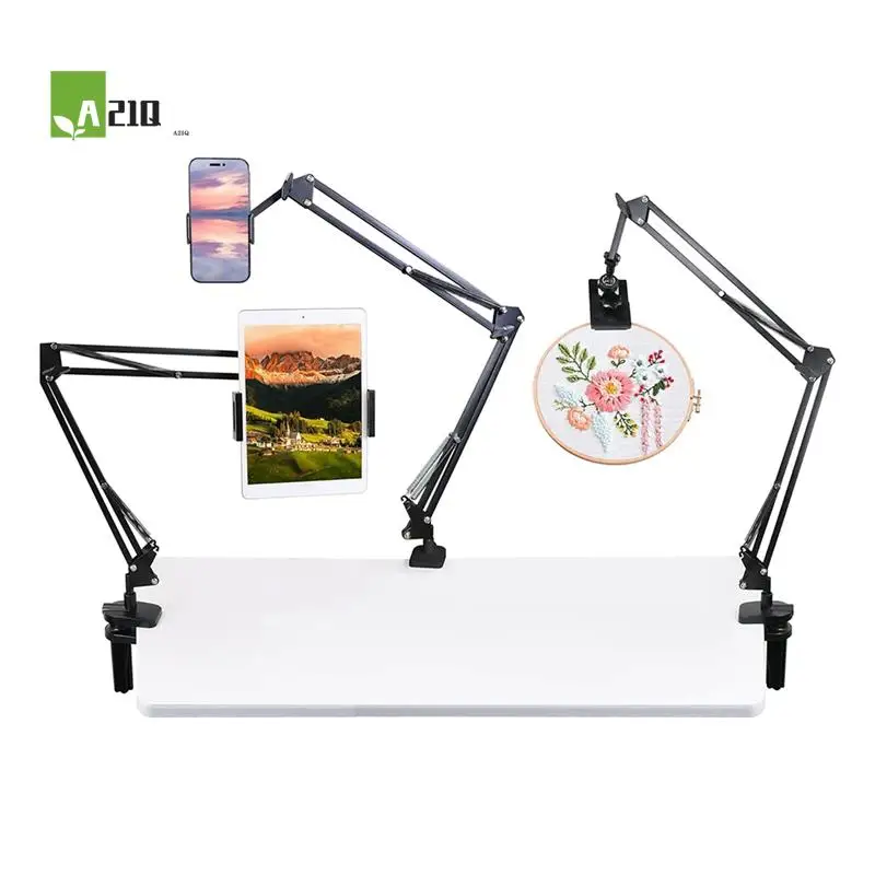

A21Q -Tablet Stand Suitable For Desktop Installation With 360° Rotation, Embroidery Hoop Stand, Mobile Stand For Office Desk