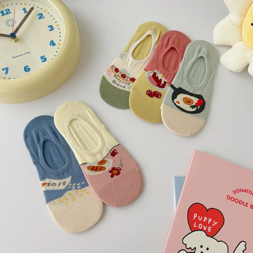 اليابانية Kawaii الكرتون لطيف جورب النعال النساء الصيف غير مرئية لا تظهر الجوارب تنفس القطن منخفضة قطع الكاحل قارب الجوارب الهدايا #2