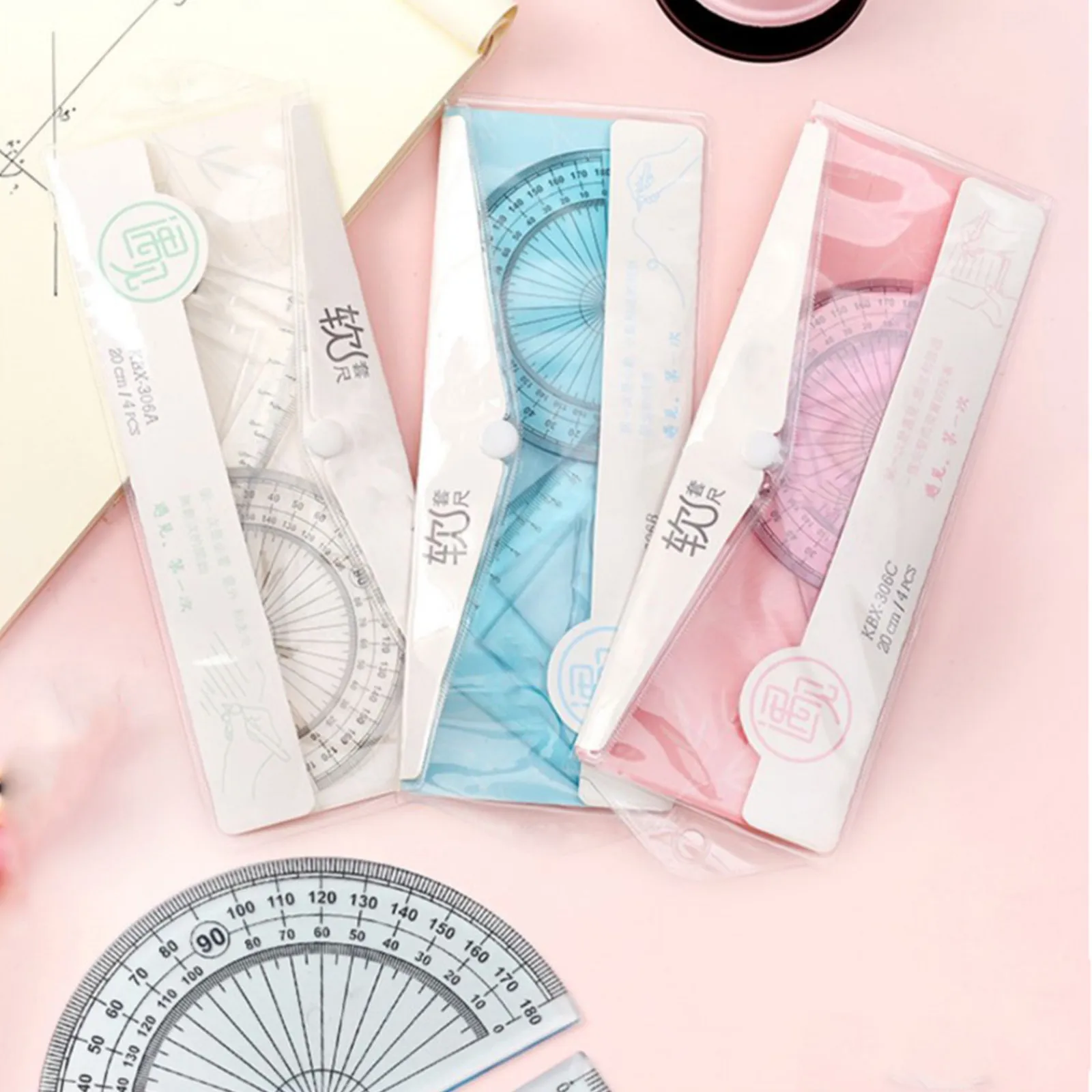 

Набор линеек для детей и школьников, пластиковые, прозрачные, прочные, утолщенные, износостойкие, портативные, школьные канцелярские принадлежности, 20 см, разноцветные, красные, синие