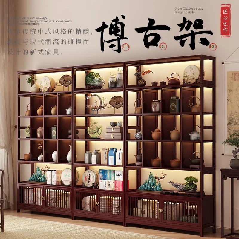 

Шкаф для хранения, чайная полка, многослойная витрина в китайском стиле, чайный сервиз для хранения чайного сервиза Nanzhu