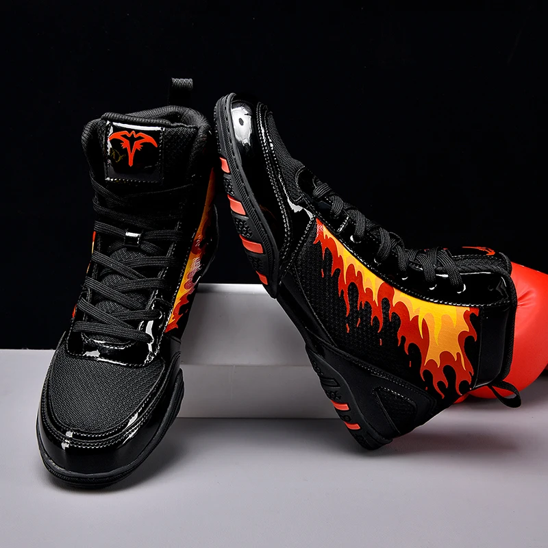 Men's and women's professional wrestling shoes low cut Sanda training shoes breathable and anti slip boxing sports shoes for men