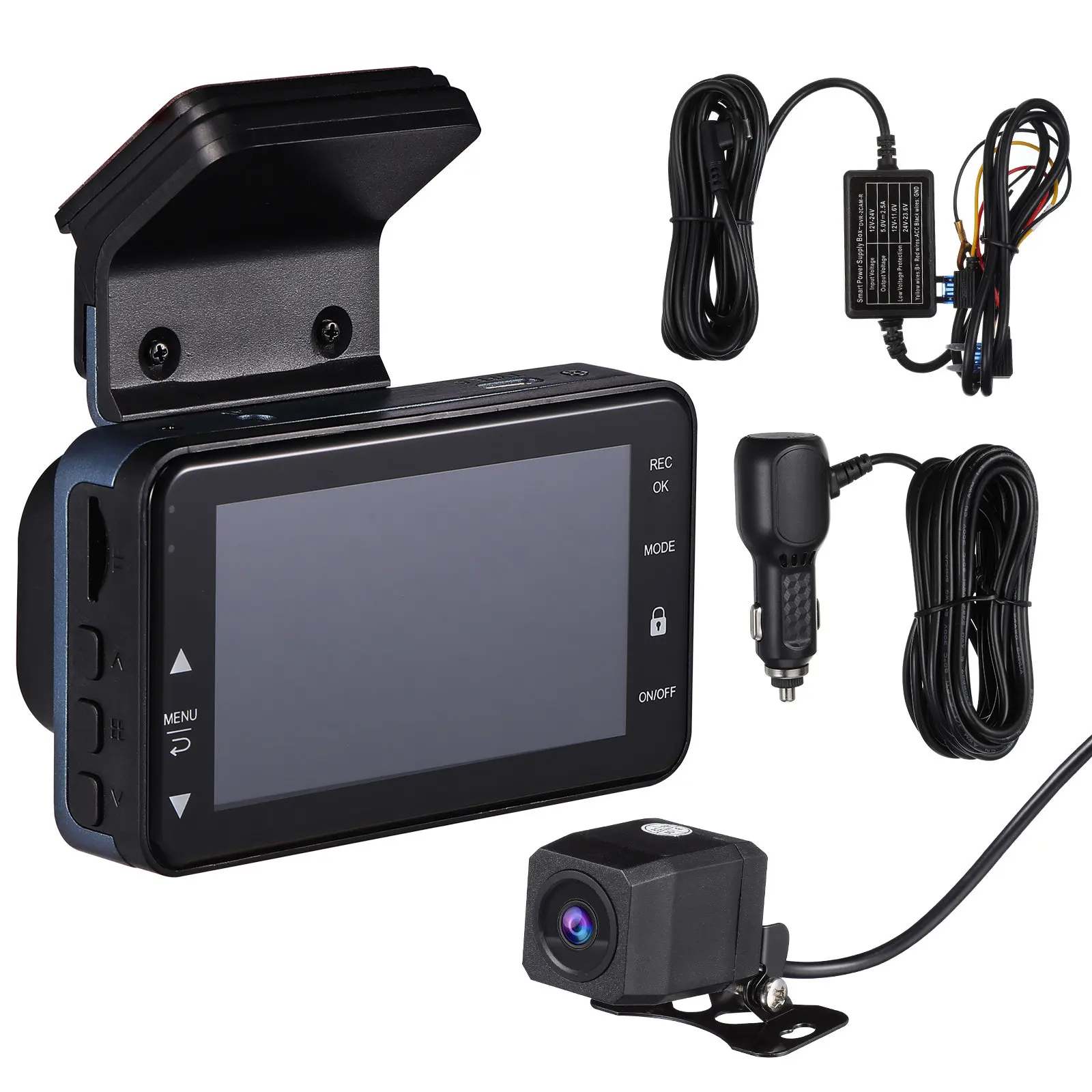4K Dual Lens Dash Cam Front and Rear 2.5k Video Car Camera with WiFi GPS Real Time Security Loop Recording Dash Camera for Cars