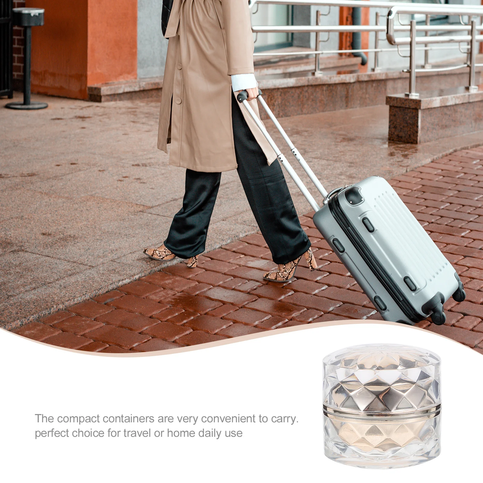 

4Pcs Face Cream Containers Premium Refillable Jars Travel Storage Bottles Mini Portable Sub Packing Lotion Holder