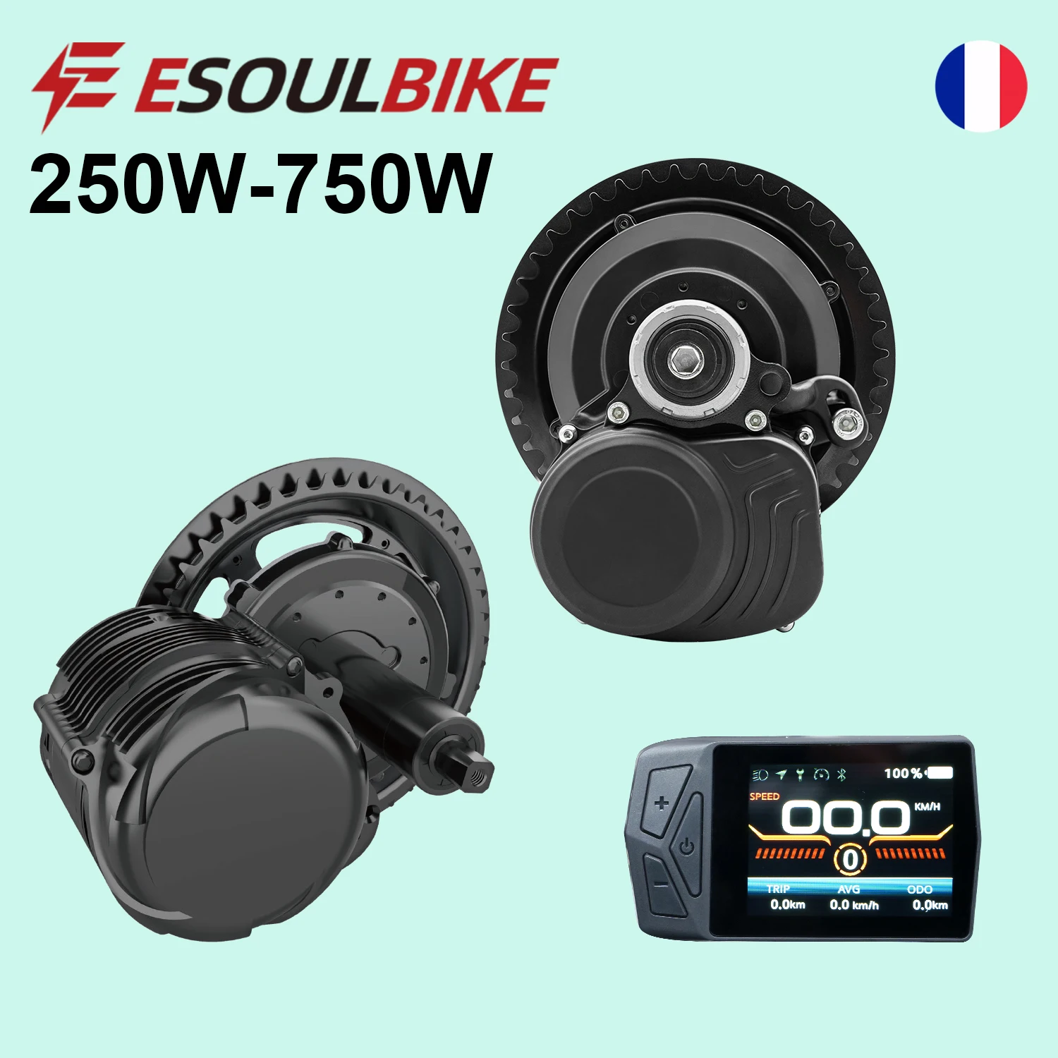 Kit de conversion de vélo électrique TSDZ2B Tongsheng avec moteur central 36V 250W 350W TSDZ8 48V 750W, moteur à entraînement central VLCD5 DFL11