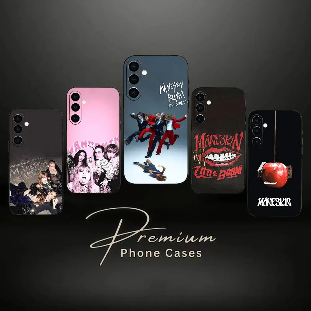 

Band M-Maneskin Phone Case For Samsung Galaxy A73,A72,A71,A70,A53,A52,A51,Soft Silicone Black Cover