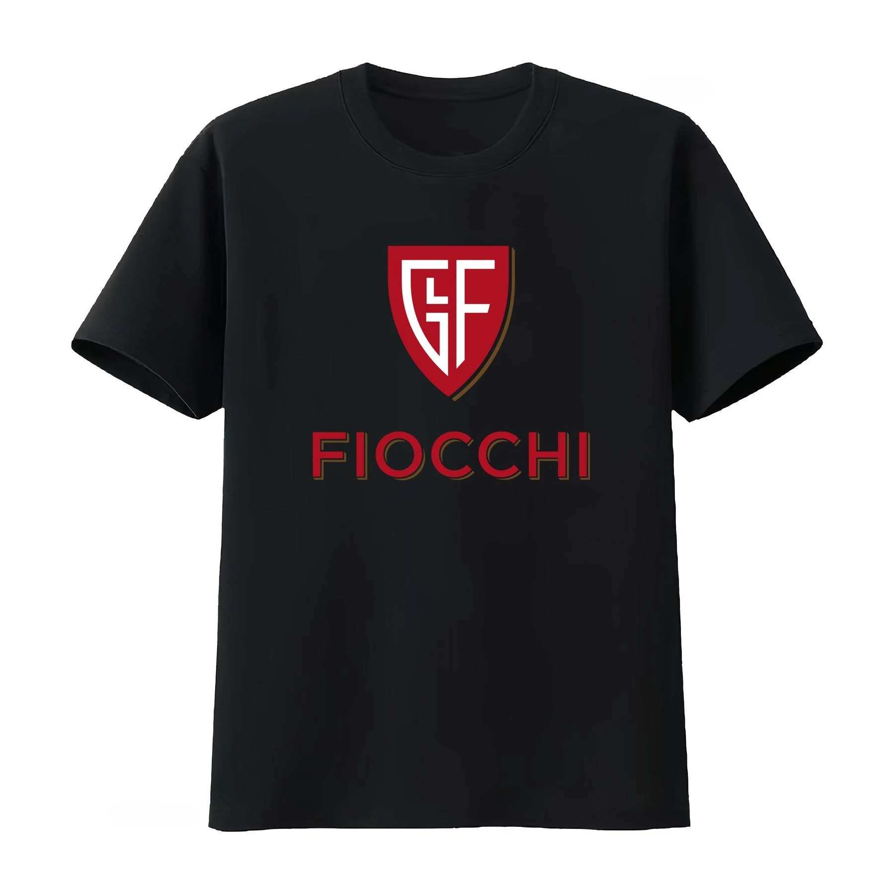 Camiseta Blanca para Hombre Fiocchi con Estampado de Rifles, Armas de Fuego y Escudos, Ropa Casual para Hombre y Mujer, Camiseta de Verano 2026