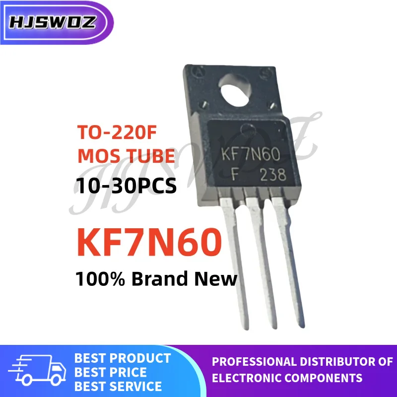 10/20/30PCS New KF7N60 KF7N60F 7N60 N-channel MOS Field effect transistor TO-220F