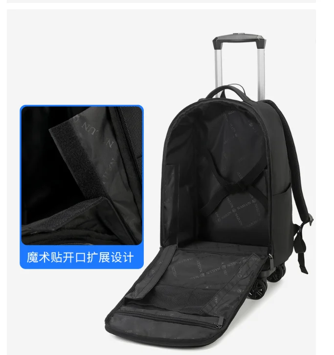 Men 20 Inch Travel Trolley Bags  Rolling luggage Backpack Wheeled Backpacks cabin size Women Carry on hand luggage trolley bag