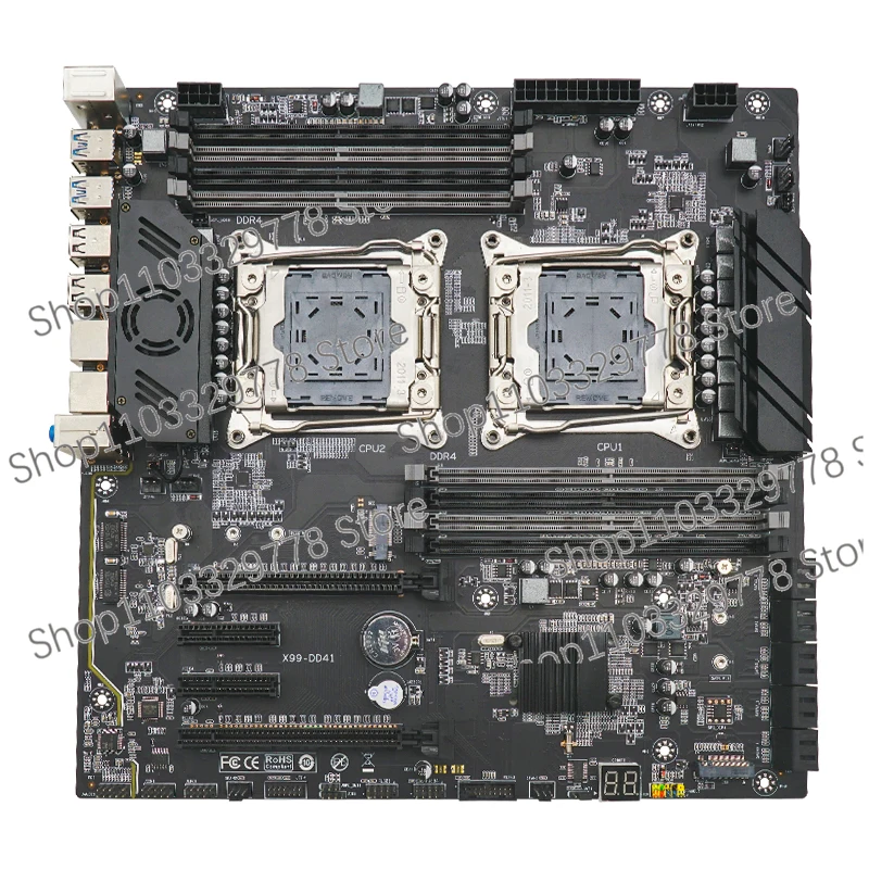 High Performance X99 Dual CPU/Socket Motherboard Xeon E5 LGA2011-3 Dual Channel DDR4 Max 256G For Server Motherboard