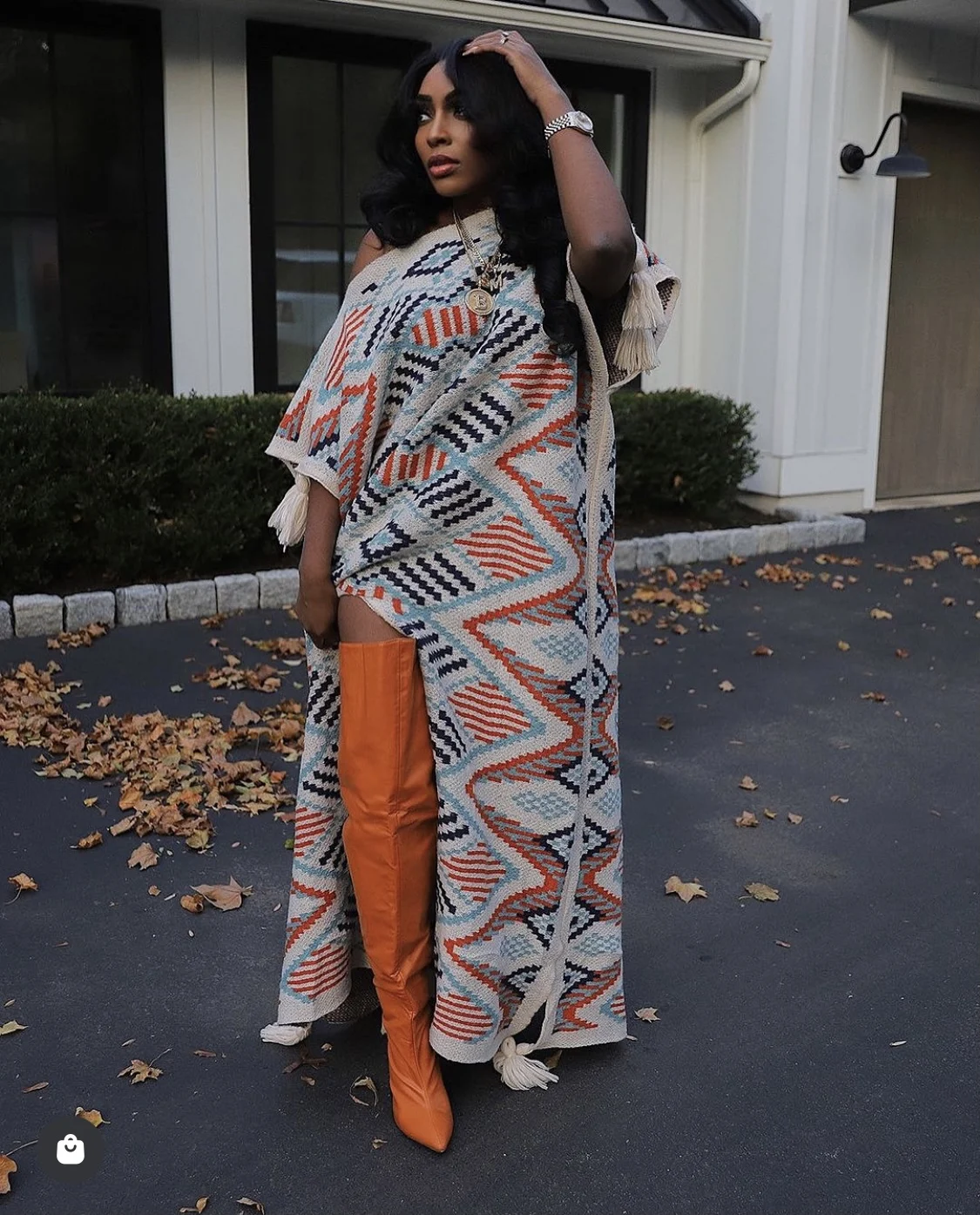 Kadınlar kış lüks baskılı kabile Maxi elbise moda Blogger tasarım benzersiz kalın gevşek uzun Kaftan elbisesi için parti