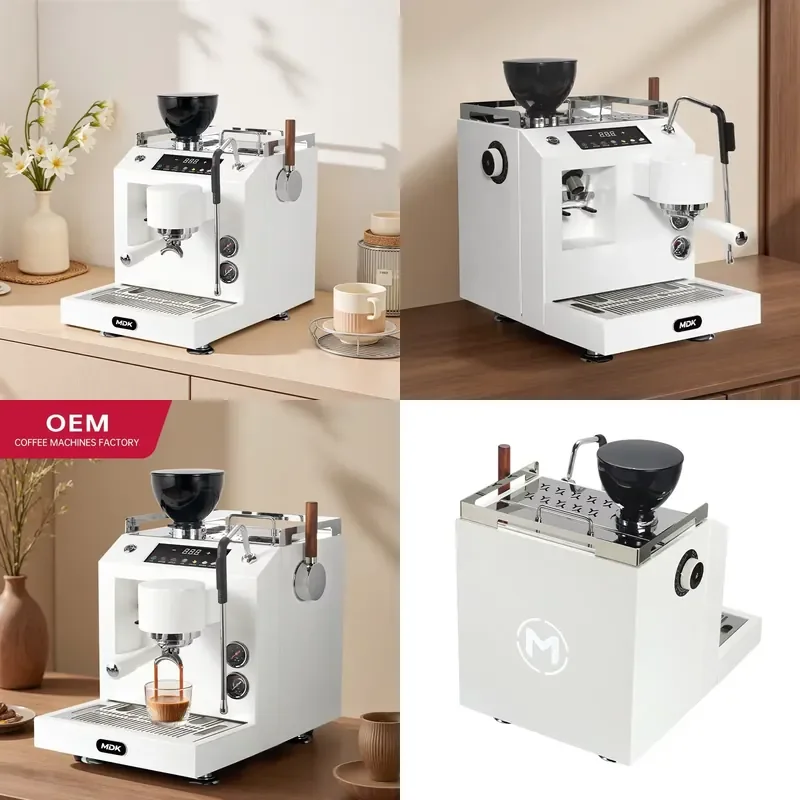 Espresso Coffee Maker MC-18 Multi Express Cappuccino Commercial Hotel Car Outdoor Coffee Machine Grinder Stainless Steel 12