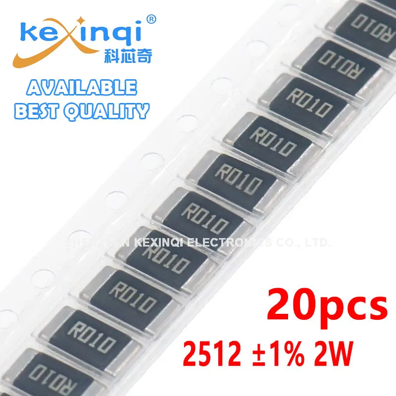 

20PCS 2512 SMD Alloy Resistor 2W 1% 0.1R 0.1 ohm R100 R010 R020 R050 R100 R200 R220 R330 R470 R500 1R00 Resistance