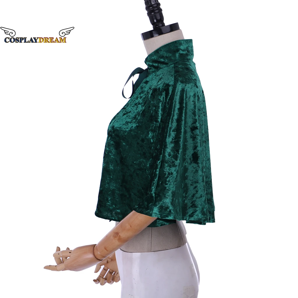 Medieval Cosplay Accessories Unisex Adult Child Velvet Short Length Cloak Cape Shawl Black Green Red Purple Victorian Accessorie