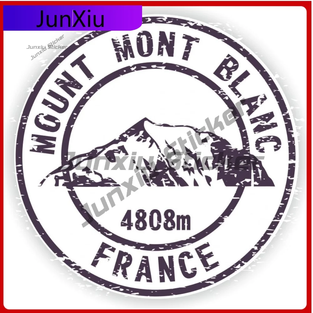 

Mont Blanc Mount Mountains France Round Vinyl Decals Custom Waterproof Decals Suv Covers Outdoor X500 Motorcycle Laptop