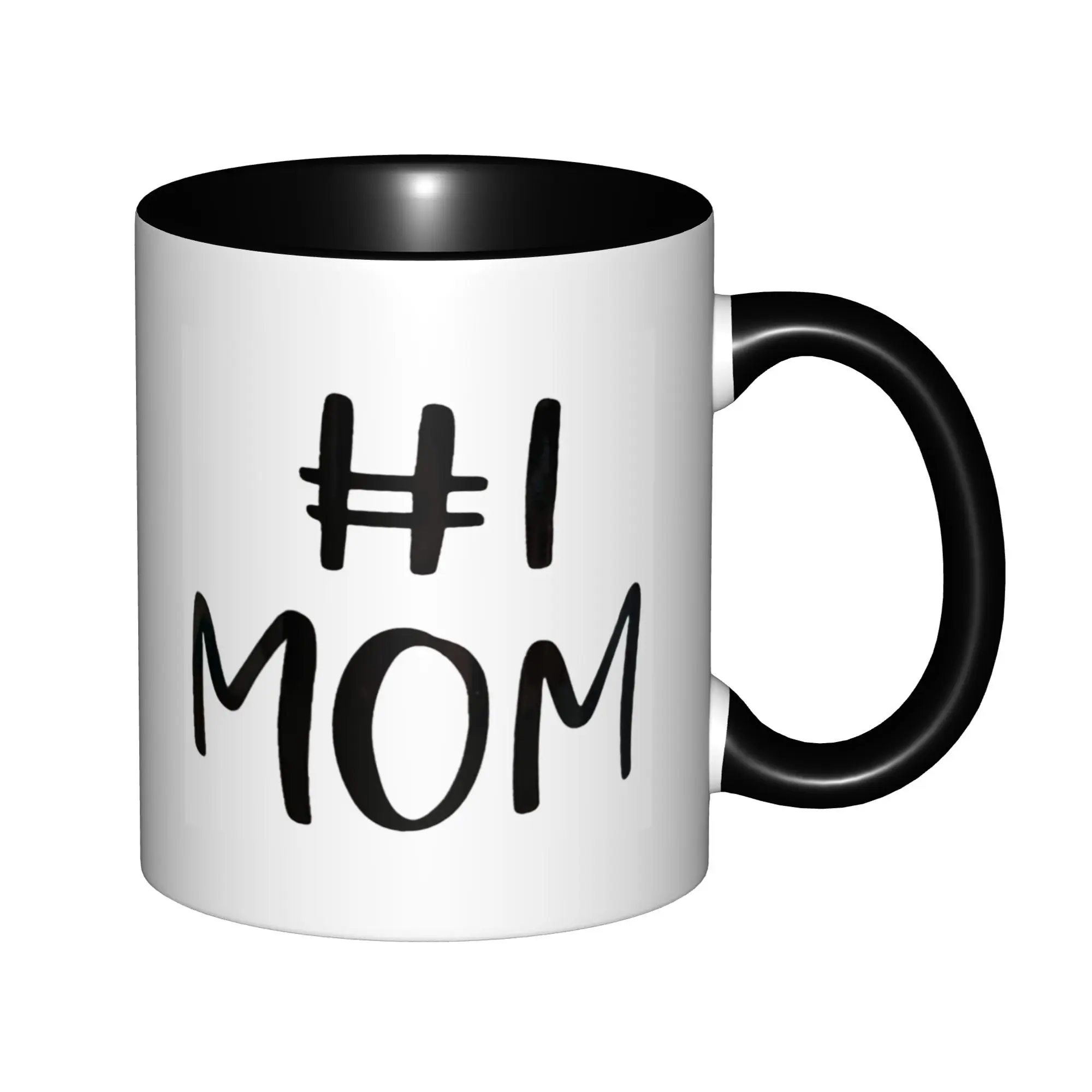 

Best #1 Mom from Daughter, Son Mugs With Black Handle Birthday Coffee Mugs Ceramic Tea Cups 11oz