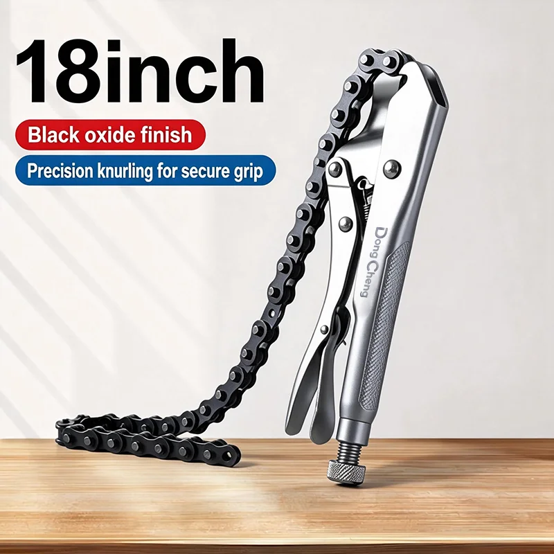 18 inch Clamp Pliers Locking Grip Wrench Pipe Wrench Versatile Chain Clamp Pliers for Mechanical Repairs Compound Leverage