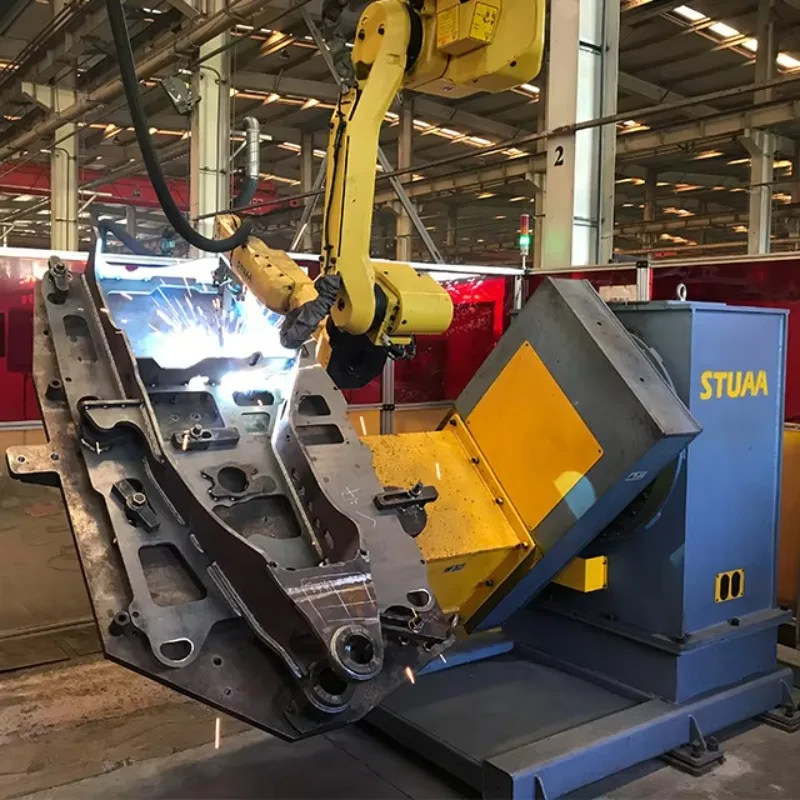 Automatic High Position Accuracy Type L Welding Robot Rotary Positioner For Robot