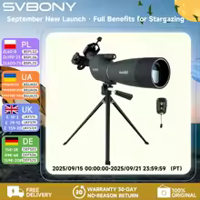 Svbony SV28plus 50/60/70mm Spotting Scope Zoom Telescope Powerful Long Range PORRO Prism Suit for Archery Target Shooting