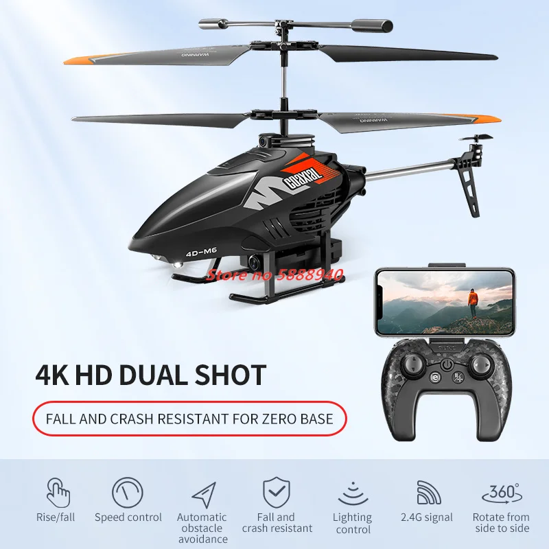 Helikopter RC MINI 2.4G z inteligentnym systemem unikania przeszkód, kamerą 4K HD, WIFI FPV, zabawka lotnicza z oświetleniem LED, helikoptery RC z WIFI FPV.