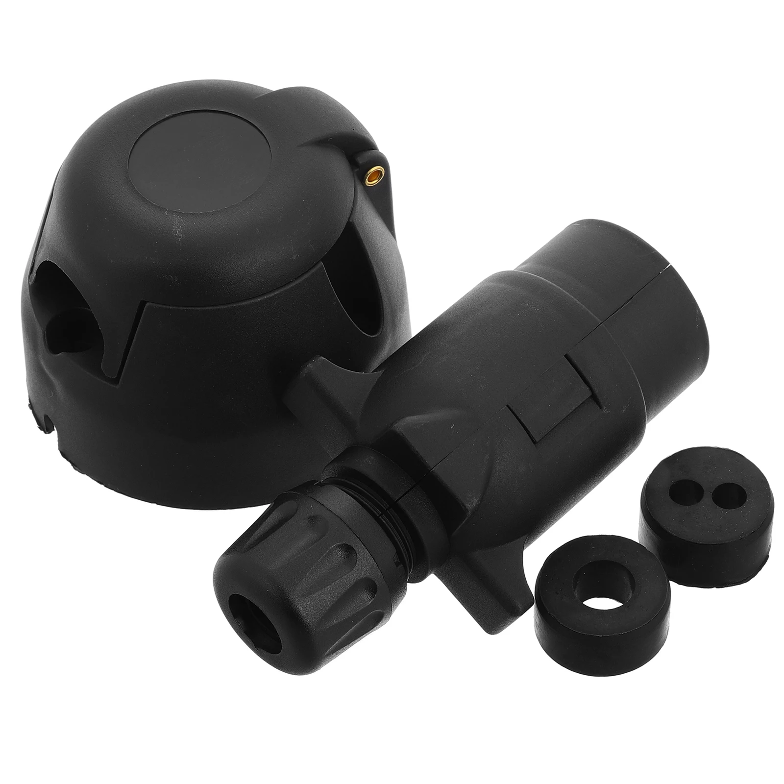 

1 set Trailer Signal Light Socket Connectors Round Adapter Plug Replacement Bike Rv End Weatherproof Harness Truck Power Soket