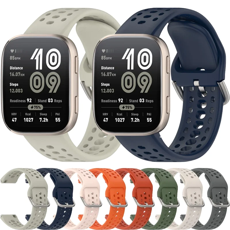 22 mm offizielles Silikonarmband für Amazfit Bip 6 Armband für Amazfit T-Rex3 Pro 48 mm/GTR 4-3/Helio/Balance 2/Bip 5 Band