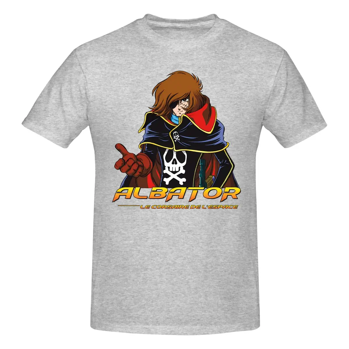 Забавная Мужская футболка ALBATOR Captain Harlock, топы с принтом, свободные и приталенные женские футболки