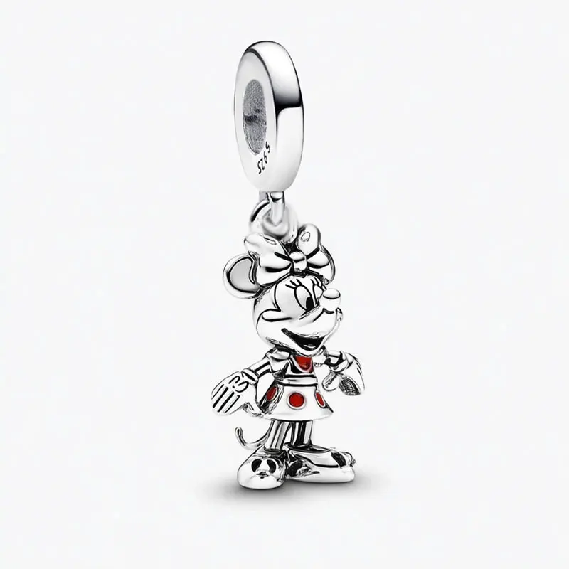 

Customizable engraved pendant 925 Sterling Silver Charm Disney Minnie for Original DIY Bracelet Fine Jewellery