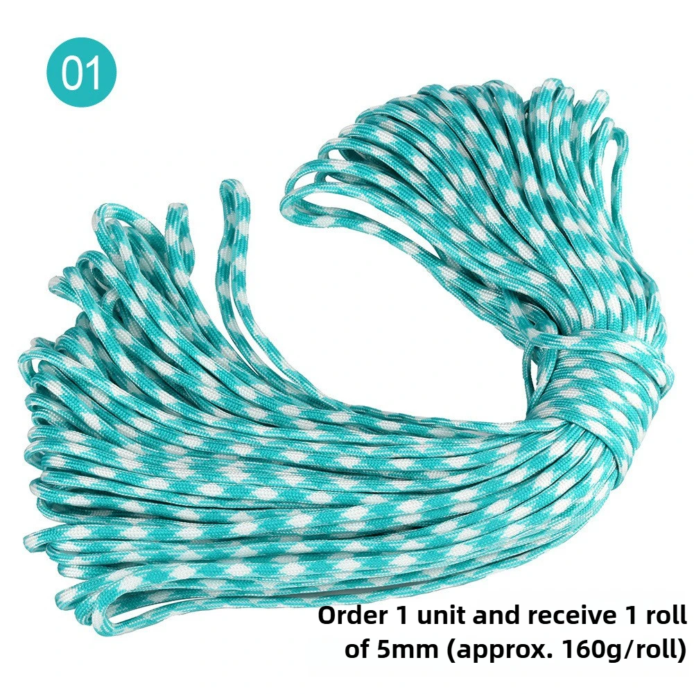 5mm Paracord, in Stock, Seven-core Climbing and Outdoor Rope, Survival Rope, Tent Rope, Handmade DIY Braided Rope