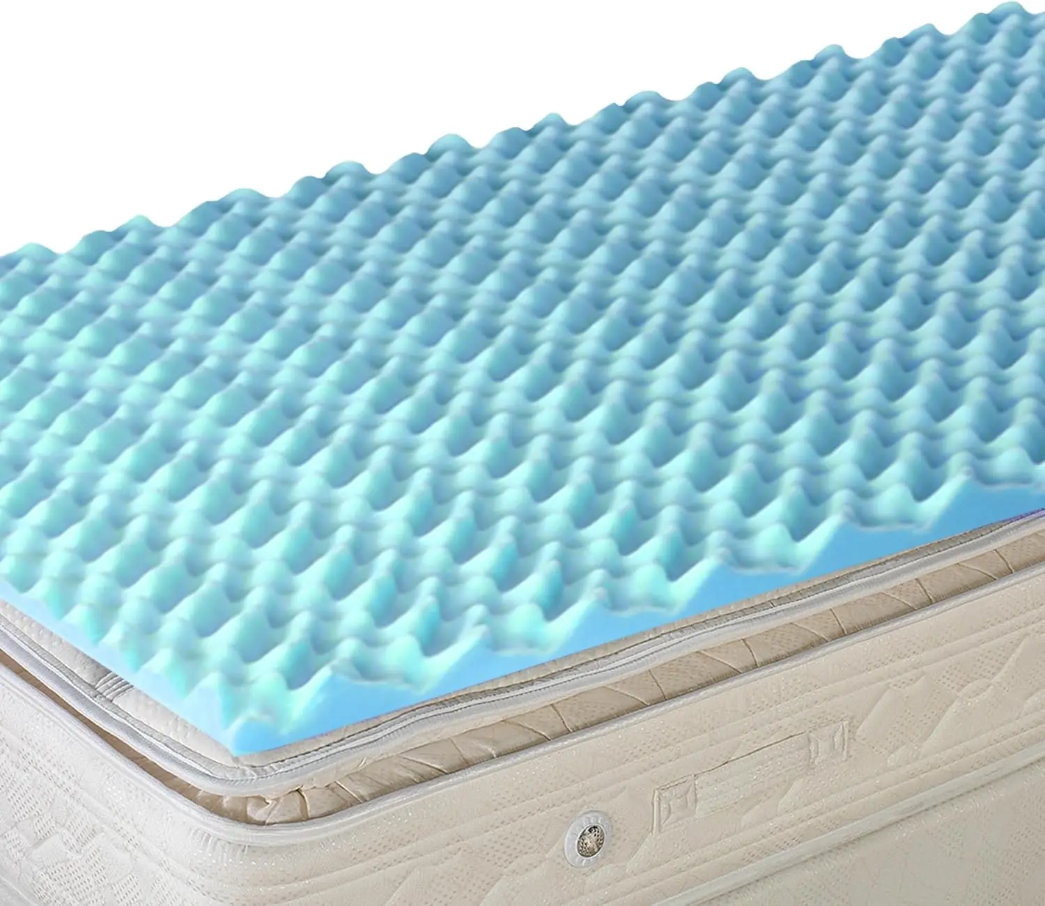 

Foam Mattr Topper, Egg Crate Foam Pad, Mattr Pad And Bed Topper For Support, Air Circulation, Pressure Relief And Weight