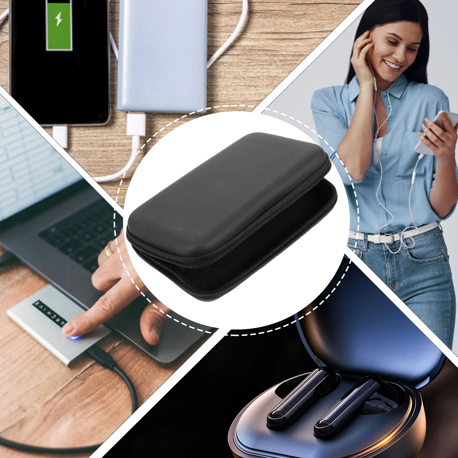 

2 шт., черная сумка для гигиенических салфеток, дорожный держатель для тампонов, органайзер для кабеля, чехол для хранения электроники, шнур, коробка для жесткого диска