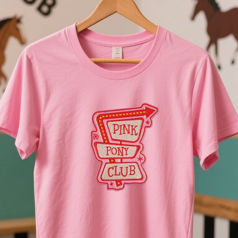 2 شعارات نادي المهر العتيقة - تطبيق يكي/خياطة، مناسب لحقائب الظهر والقبعات والملابس - ديكور على الطراز الحديث في منتصف القرن، تصميم الخط الجريء - ضروري لعشاق الموضة العتيقة، وديكور القبعة، والرقع المطرزة #2