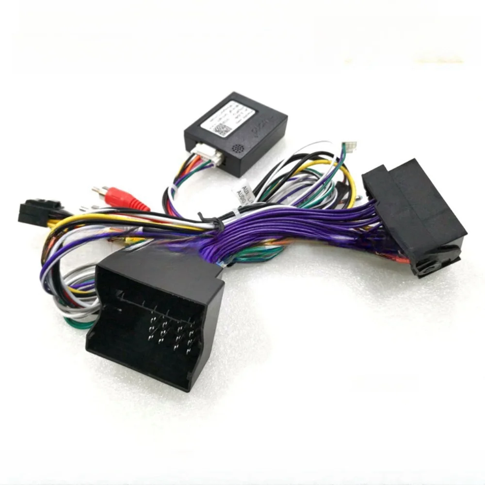 Canbus صندوق محول لبيجو 407 2004- 2011 أندرويد 2 الدين راديو السيارة الأسلاك تسخير كابل 16 دبوس كابل الطاقة