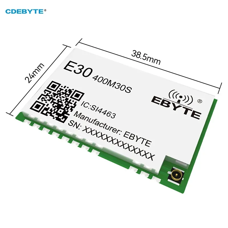 SI4463 433MHz 470MHz GFSK Radio Frequency Module E30-400M30S(4463) Transparent Transmission SMD 30dBm 5.6km IPEX/Stamp Hole SPI