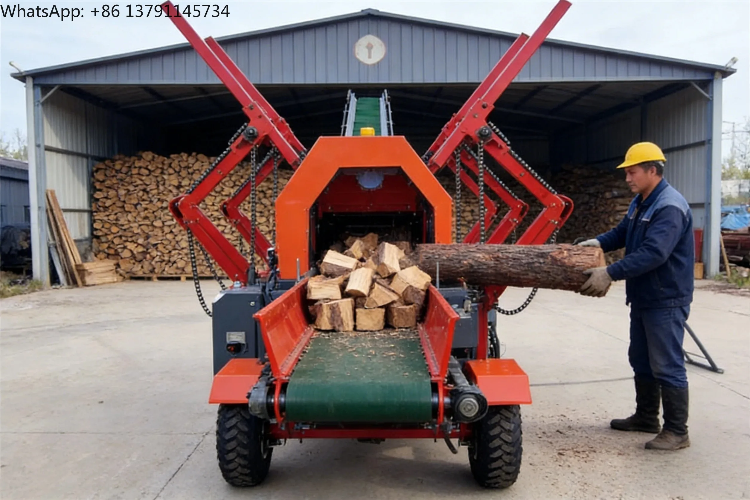 Customized Firewood Processor Heavy Duty Log Splitter Machine Adaptable Log Splitter Industrial Wood Splitter