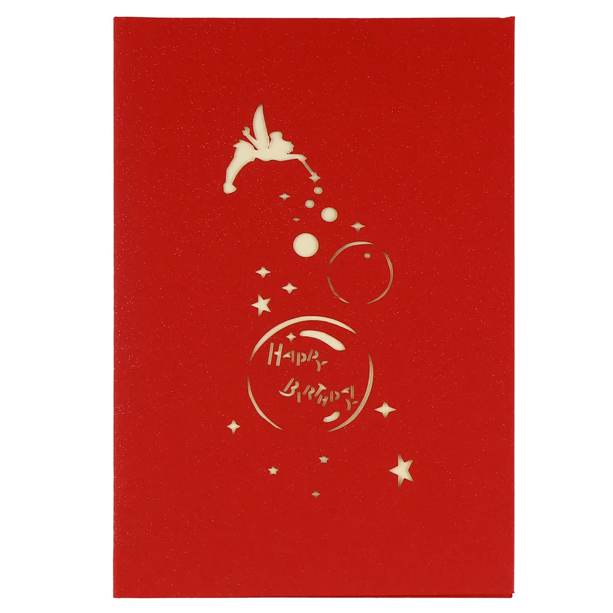 

Набор из 3-х 3D-открыток: Красные объемные открытки с маленькой феей для поздравлений на день рождения, креативные приглашения на вечеринку, яркие цвета