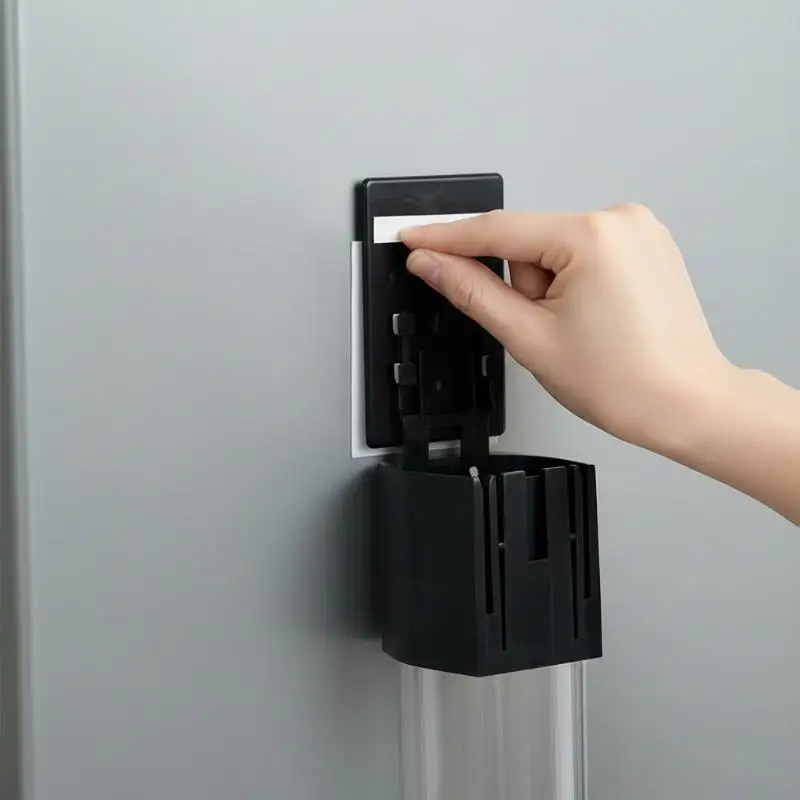 Self-Adhesive Water Dispenser Cup Holder Dustproof Space Saving Paper Cup Dispenser Rack Holds 20+ Cups for Home Kitchen