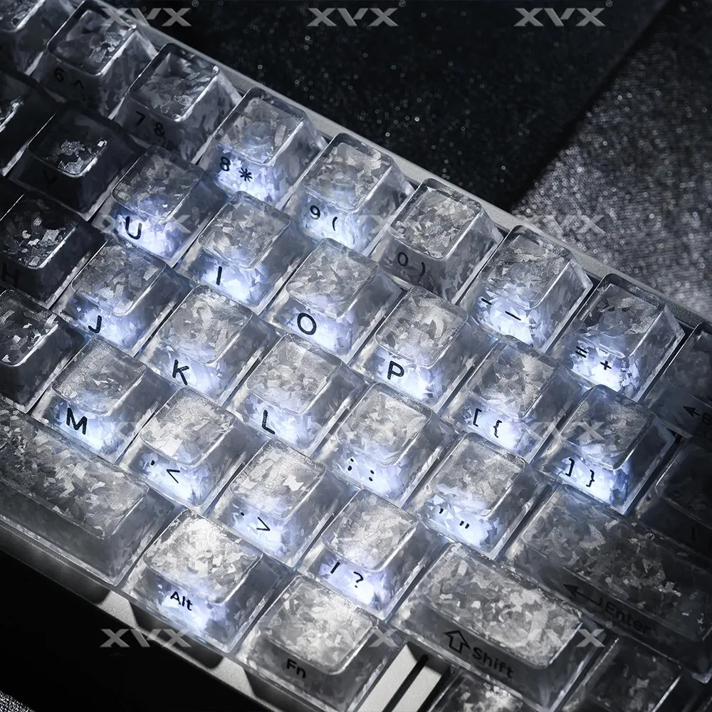 

Ice Carbon Texture Keycaps Simple Customised PC Cherry Profile Keyboard Cap for Mechanical Keyboard Gift